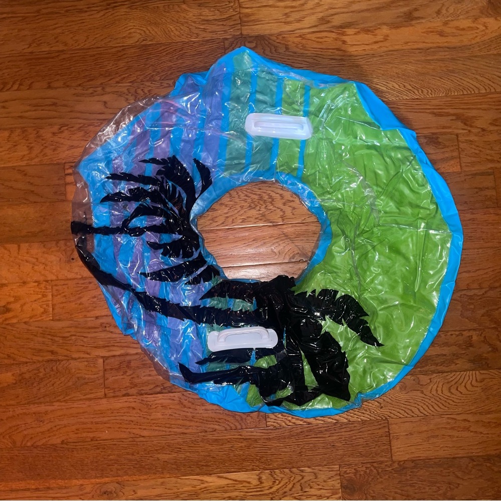 Target Blue green black palm floatie